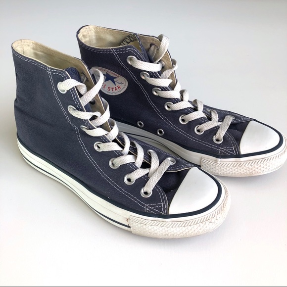 navy hi top converse